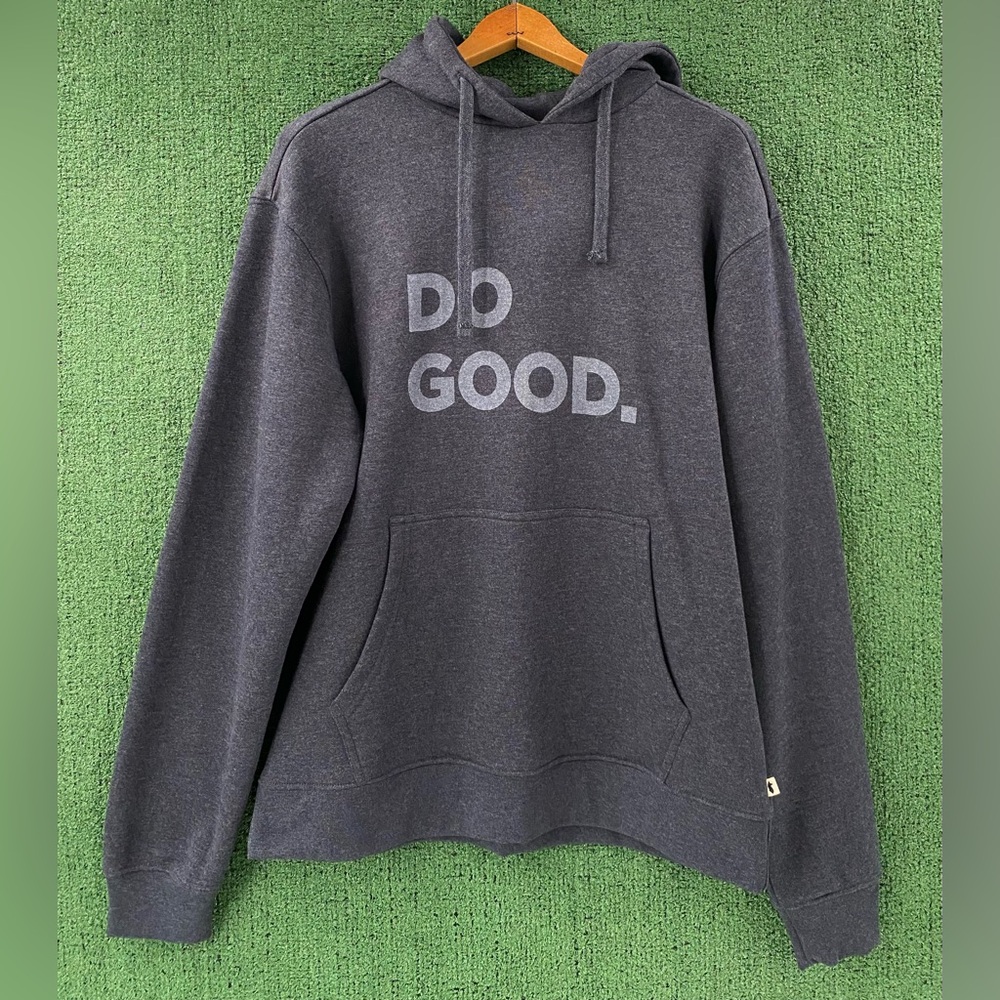 Cotopaxi Do Good Logo Dark Grey Hoodie Men’s Size Large